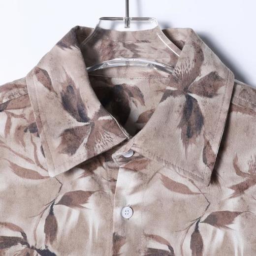 26746SDSA男士秋冬新款痞帅男装复古满印植物花卉翻领长袖衬衫百搭时尚 商品图2