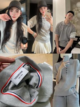 T*B经典四道杠轻奢质感POLO衫男女同款（蕾姐穿0）