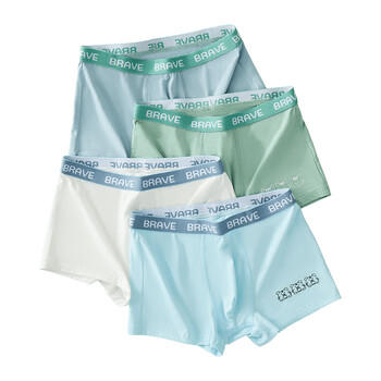 浪莎（LangSha）儿童内裤男童内裤5A抑菌平角短裤中大童青少年内裤4条装 170 商品图7