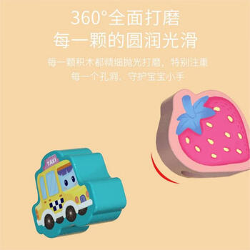 小顽豆儿童串珠子训练专注力宝宝穿线绳1-2岁3六一早教玩具积木大颗粒 商品图4