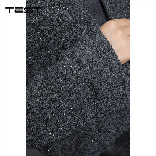 冬上新温柔气质吸睛短款系带灰色开衫2254097 商品图3