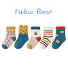 尼多熊儿童袜子春秋透气棉袜男童宝宝袜可爱春秋超萌松口无骨婴儿袜 商品缩略图0