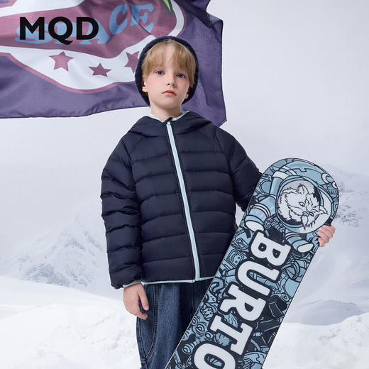 【MQD】男大童冬季新品潮酷休闲保暖连帽羽绒服 商品图1