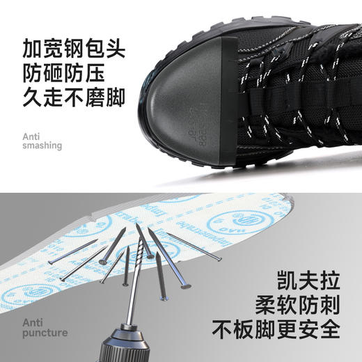 新款冬季加棉劳保鞋防砸防刺穿橡塑底轻便款 商品图5