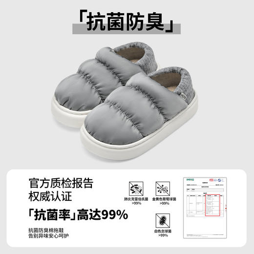 男士棉拖鞋男款冬季包跟居家居室内保暖情侣防臭抗菌防滑棉鞋女款 商品图1