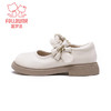 富罗迷女童皮鞋春秋季新款方口透气软底单鞋儿童校园演出鞋 米色 37 商品缩略图2