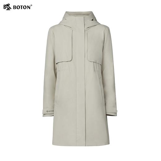 波顿女士秋冬季宽松休闲保暖连帽可拆卸内胆中长款羽绒服LC761524 商品图5