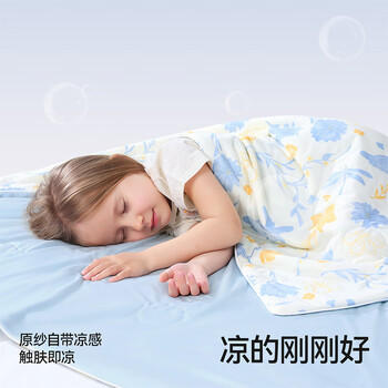 贝肽斯儿童夏凉被婴儿混合蚕丝凉感被宝宝空调被幼儿园盖毯蓝莓2.3X2.0m 商品图6