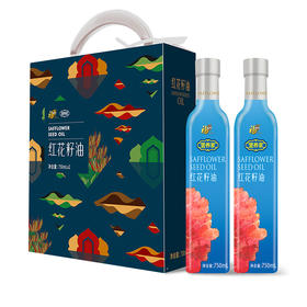 中粮福临门营养家红花籽油礼盒750ml*2