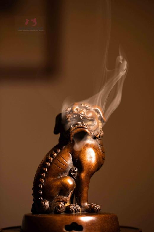 陈巧生制 c396座狮熏炉 铜炉香炉摆件 商品图6