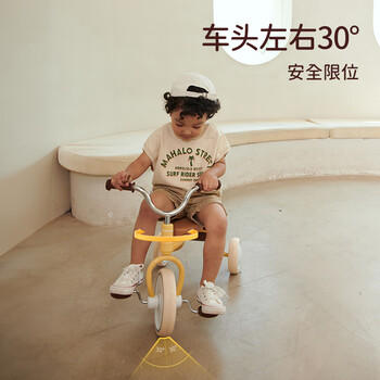 kidpop儿童三轮车脚踏车1-4岁童车复古轻便宝宝三轮自行车周岁礼物绿色 商品图1