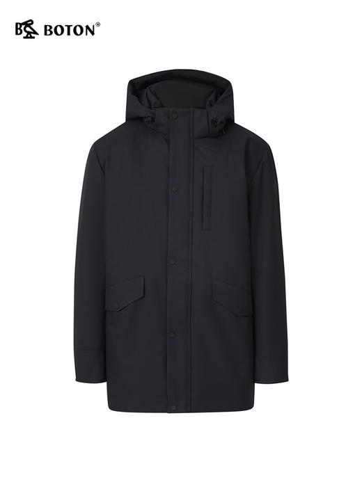 [拒水]波顿男士秋冬季合身甩帽利落不臃肿白鸭绒中长款羽绒服MC817523 商品图5