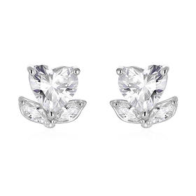 卡蒂罗KADER 冰晶花耳钉 在逃公主925银精致轻奢满镶闪锆优雅浪漫甜蜜璀璨闪耀 温柔气质女友养耳洞耳饰