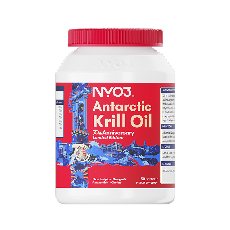 NYO3 70周年纪念款纯南极磷虾油磷脂鱼油升级Omega-3