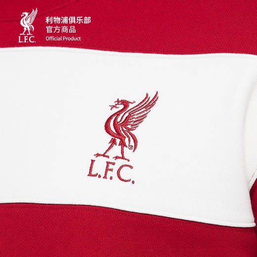 【官方正版】利物浦俱乐部 | 新款红白条纹圆领卫衣运动休闲上衣 商品图3