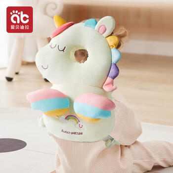 爱贝迪拉（AIBEDILA）防摔枕儿童学步防摔帽婴儿护头垫宝宝走路防磕头神器 白色独角兽 商品图2