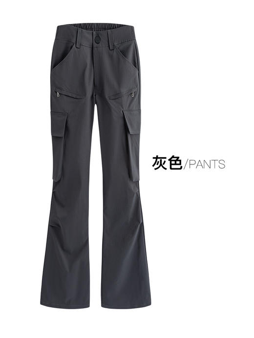 【黑色微喇工装裤】女秋季新款美式复古户外宽松阔腿显瘦休闲裤 商品图6