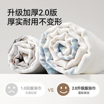 英氏（YEEHOO）新生婴儿纱布浴巾纯棉宝宝儿童浴巾大尺寸洗澡全棉吸水超软7A抗菌 商品图0