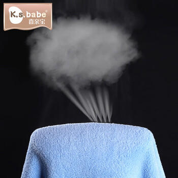 喜亲宝 儿童浴巾珊瑚绒婴儿宝宝洗澡浴袍斗篷带帽浴巾140*70cm长耳兔粉 商品图5