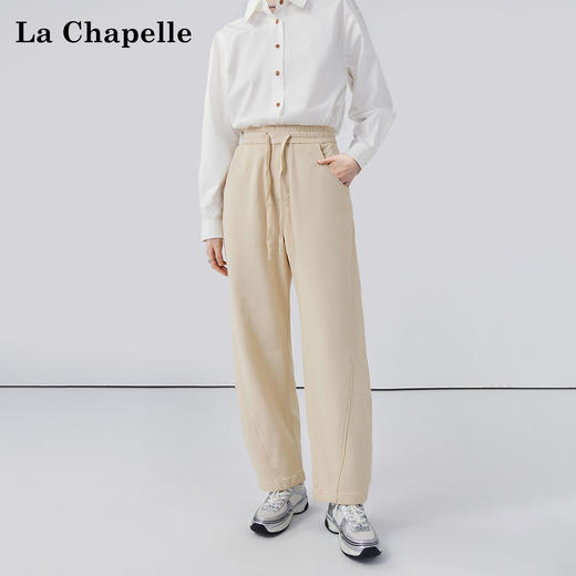 会员福利【高克重/显瘦弯刀裤】拉夏贝尔/La Chapelle宽松阔腿百搭香蕉库高腰显瘦显腿直弯刀裤牛仔裤 商品图3