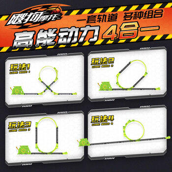 iDoon飕狗摩托车飞车男孩儿童玩具套装惯性暗夜飞驰生日礼物 商品图0