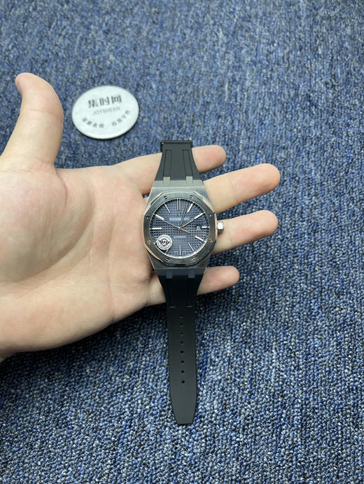 APS爱彼皇家橡树15400系列 蓝色盘 3120一体机 胶带款 男士腕表 商品图8