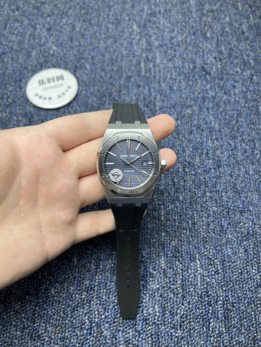 APS爱彼皇家橡树15400系列 蓝色盘 3120一体机 胶带款 男士腕表 商品图0