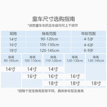 永久（FOREVER） 儿童自行车4-6-8-10岁男女款童车脚踏车辅助轮 16寸粉色升级款 商品图5