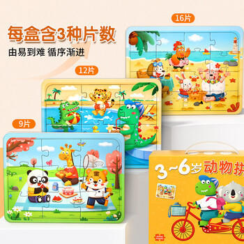 星星舟儿童益智拼图3-6岁幼儿交通平图男孩女孩益智玩具儿童生日礼物 商品图0