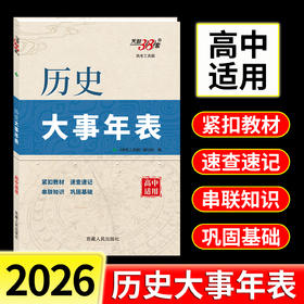 天利38套 2026历史大事年表