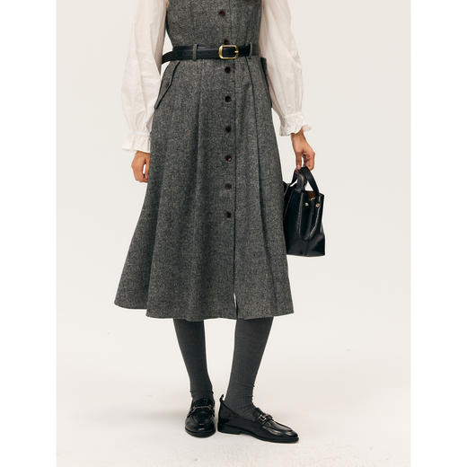 HeyDress马甲式无袖捏褶连衣裙 商品图3