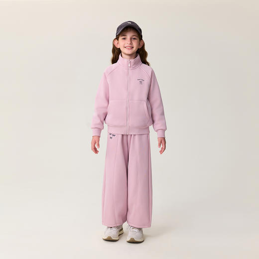 马克珍妮女童亲肤加绒立领外套2025年秋冬新款551539 商品图2