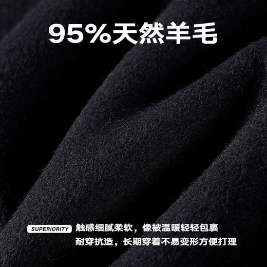 NPC潮牌绵羊毛翻领廓形毛呢夹克男轻奢短款毛呢大衣NP59WC05 商品图3