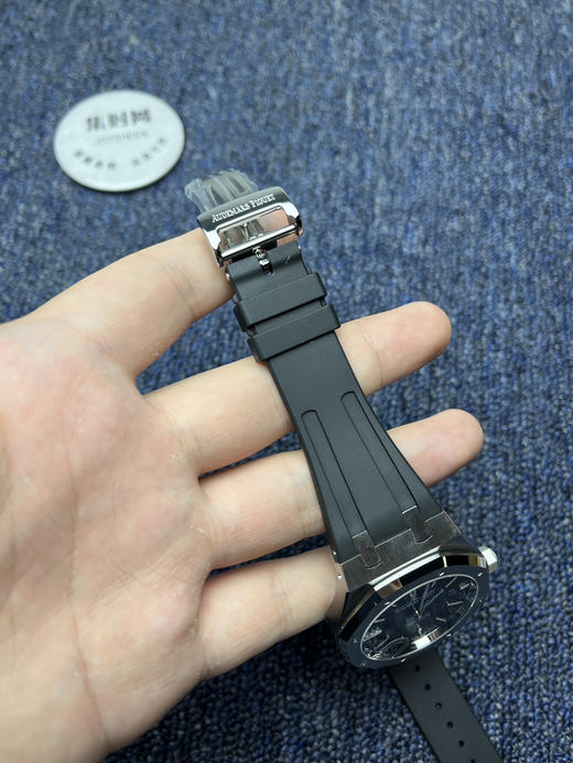 APS爱彼皇家橡树15400系列 蓝色盘 3120一体机 胶带款 男士腕表 商品图7