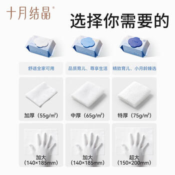 十月结晶婴儿芦荟手口湿巾婴童湿巾宝宝芦荟精华湿纸巾80抽*5包【尊享款】 商品图4