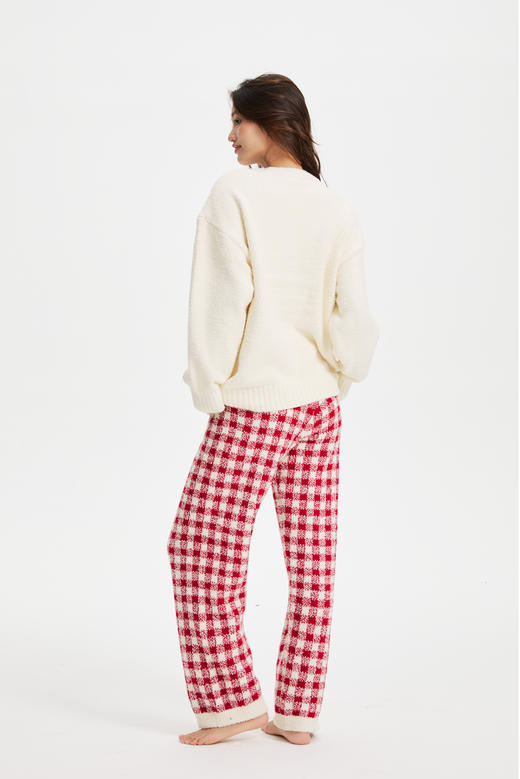 连绵·蝴蝶结女款半边绒家居服 商品图2