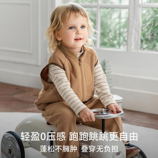 【宝宝服饰】嫚熙童装儿童马甲摇粒绒秋冬外套2025新款保暖外穿男女童外出背心 商品图3