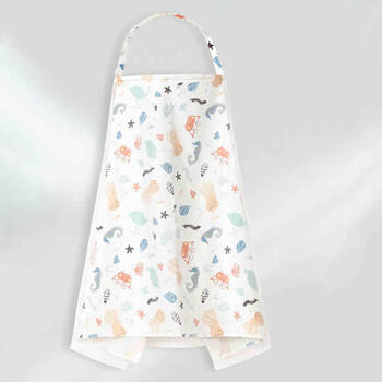 小野七天 多功能外出喂奶巾遮挡哺乳巾透气防走光罩衣【软胶圈可视窗】 商品图8