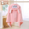 喜亲宝 儿童浴巾珊瑚绒婴儿宝宝洗澡浴袍斗篷带帽浴巾140*70cm长耳兔粉 商品缩略图8
