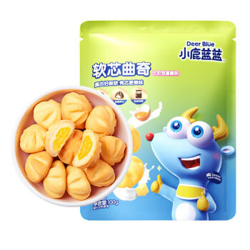 小鹿蓝蓝软心曲奇100g宝宝零食儿童零食 牛奶鸡蛋羹味 夹心宝宝饼干 商品图0