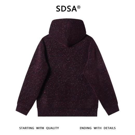 WY1172SDSA秋冬新款痞帅男装潮牌绒毛拉链立领连帽针织卫衣时尚套头上衣 商品图5