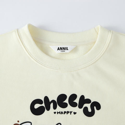 Annil联名款【阿耀和黑宝】女童圆领长袖卫衣秋季新款安奈儿童装EG531723 商品图4