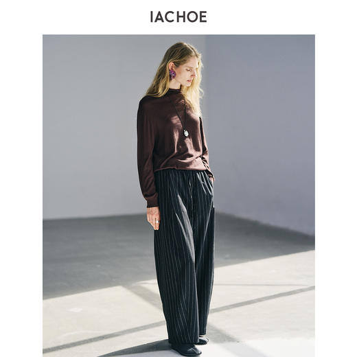 棉仓3661505004-全羊毛朗姆酒色毛衣 商品图2