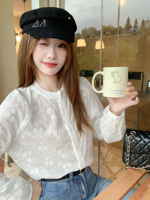 <曾小咸推荐>现货秒杀！微信超特价！立领提花刺绣设计衬衫 日常209.99 立减120 秒杀89.99！ 商品图12