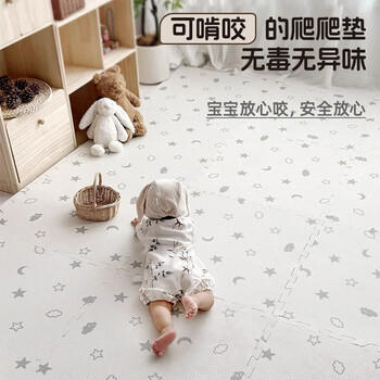 爸爸妈妈婴儿爬行垫防摔拼接地垫加厚宝宝爬爬垫0甲醛客厅隔音泡沫垫60*60 商品图7