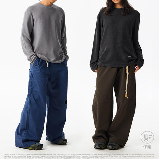 CryingCenter 基础款暖姜绒保暖打底T恤 男女同款 哭喊中心 商品图2