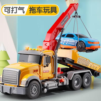 贝比童话美式环卫车按压打气儿童玩具惯性垃圾车仿真汽车男孩0-6岁生日礼 商品图4