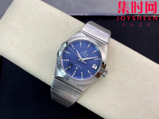 欧米茄 VS第四代星座系列 格子面蓝盘 男士腕表 丹东8500一体机 表径38mm 商品图3