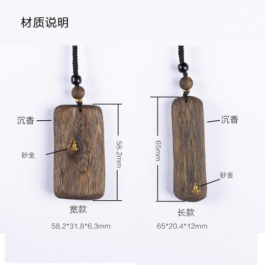 xy0652，沉香+砂金佛平安无事牌挂件 商品图8