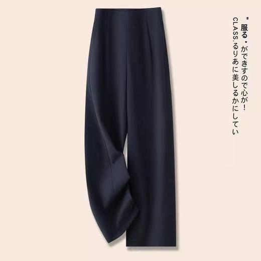 雀说高端西装裤窄版阔腿裤秋冬垂感高腰宽松显瘦休闲直筒裤AL9989 商品图2